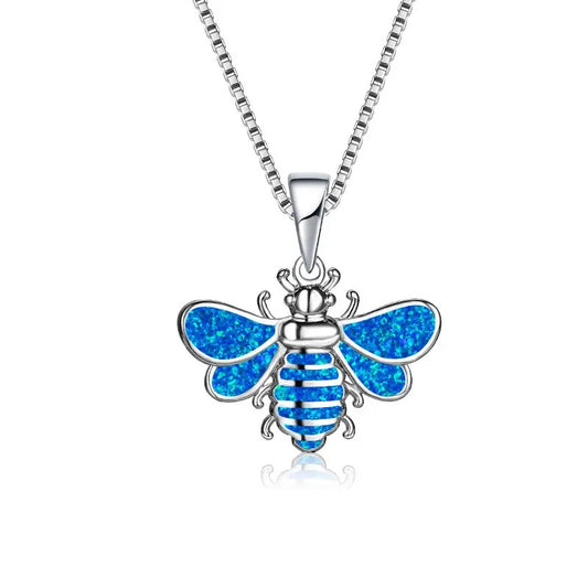 Opal Bee Necklace